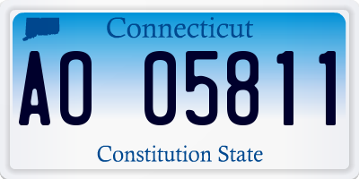 CT license plate AO05811
