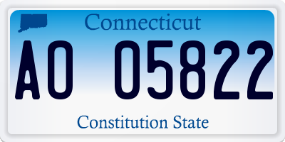 CT license plate AO05822