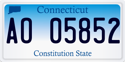 CT license plate AO05852