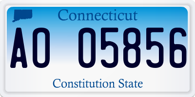 CT license plate AO05856