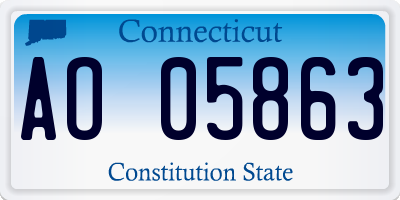 CT license plate AO05863