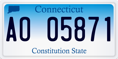 CT license plate AO05871