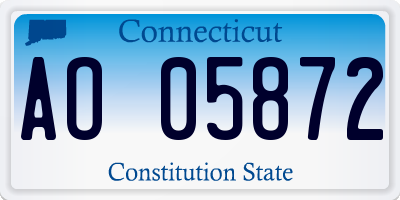 CT license plate AO05872