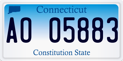 CT license plate AO05883