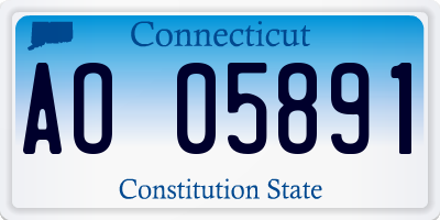 CT license plate AO05891