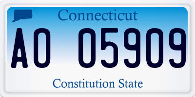 CT license plate AO05909