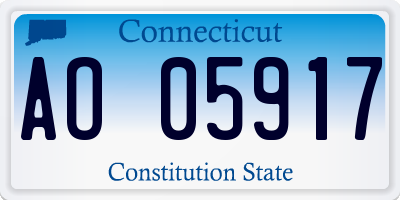 CT license plate AO05917