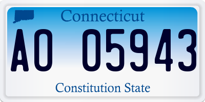 CT license plate AO05943