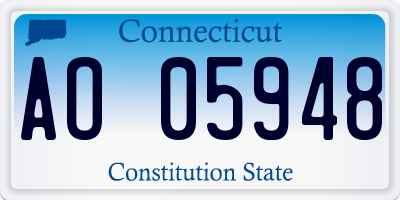 CT license plate AO05948