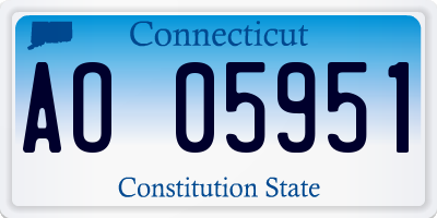 CT license plate AO05951