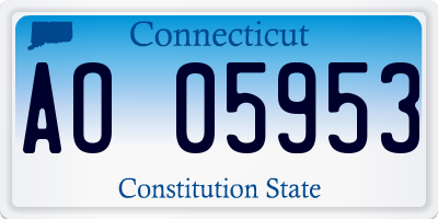 CT license plate AO05953