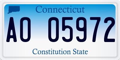 CT license plate AO05972