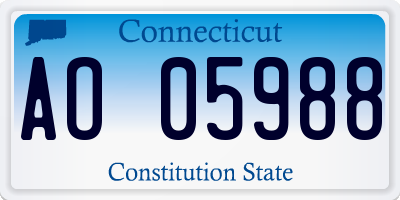 CT license plate AO05988