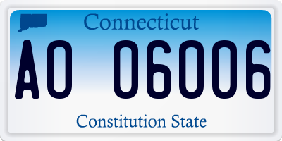 CT license plate AO06006