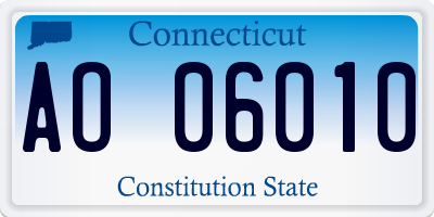 CT license plate AO06010