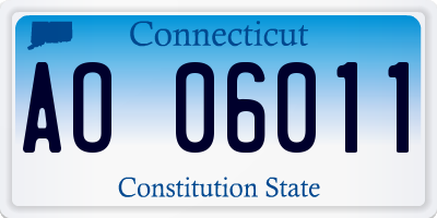 CT license plate AO06011