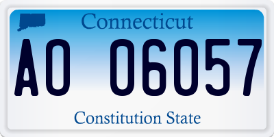 CT license plate AO06057