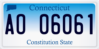 CT license plate AO06061