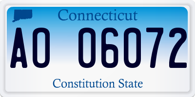 CT license plate AO06072