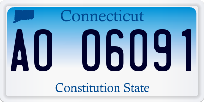 CT license plate AO06091