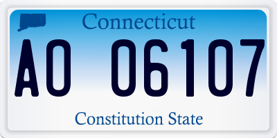 CT license plate AO06107