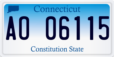 CT license plate AO06115