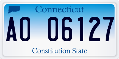 CT license plate AO06127