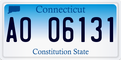 CT license plate AO06131