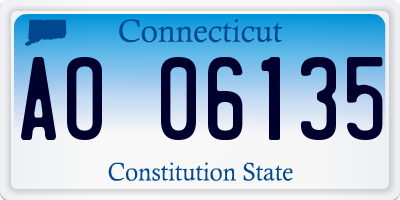 CT license plate AO06135