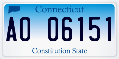 CT license plate AO06151