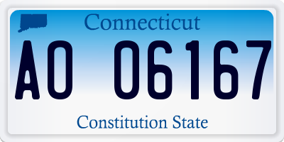 CT license plate AO06167