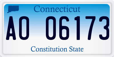CT license plate AO06173