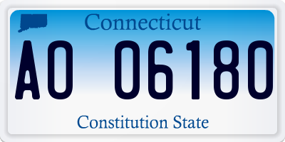 CT license plate AO06180