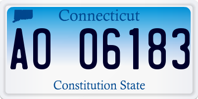 CT license plate AO06183
