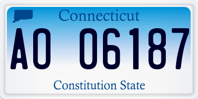 CT license plate AO06187
