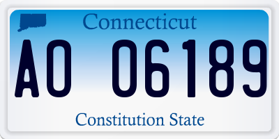 CT license plate AO06189