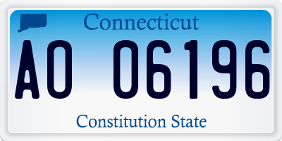 CT license plate AO06196