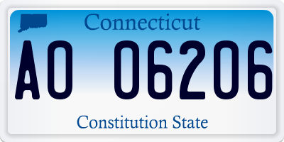 CT license plate AO06206