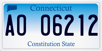CT license plate AO06212