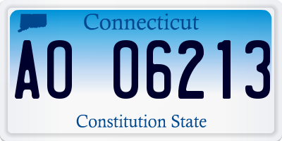 CT license plate AO06213