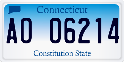 CT license plate AO06214