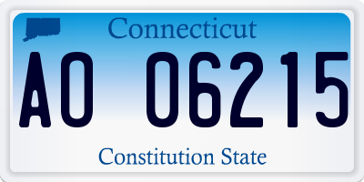 CT license plate AO06215