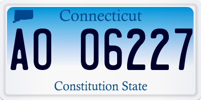 CT license plate AO06227
