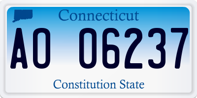 CT license plate AO06237