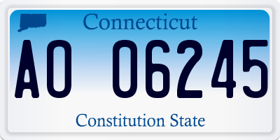 CT license plate AO06245