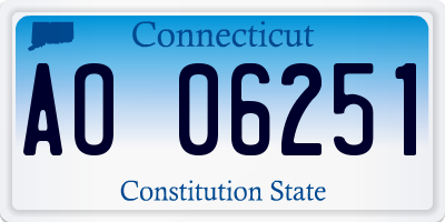 CT license plate AO06251