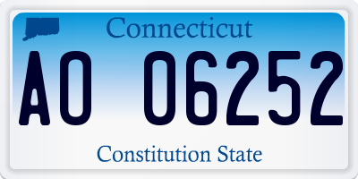 CT license plate AO06252