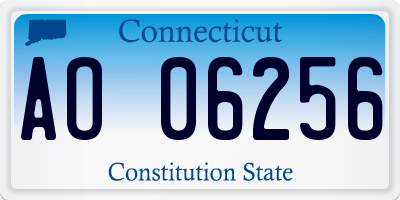 CT license plate AO06256
