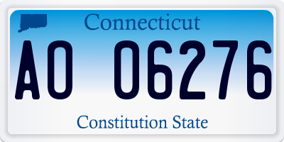 CT license plate AO06276