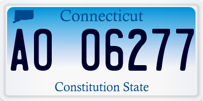 CT license plate AO06277